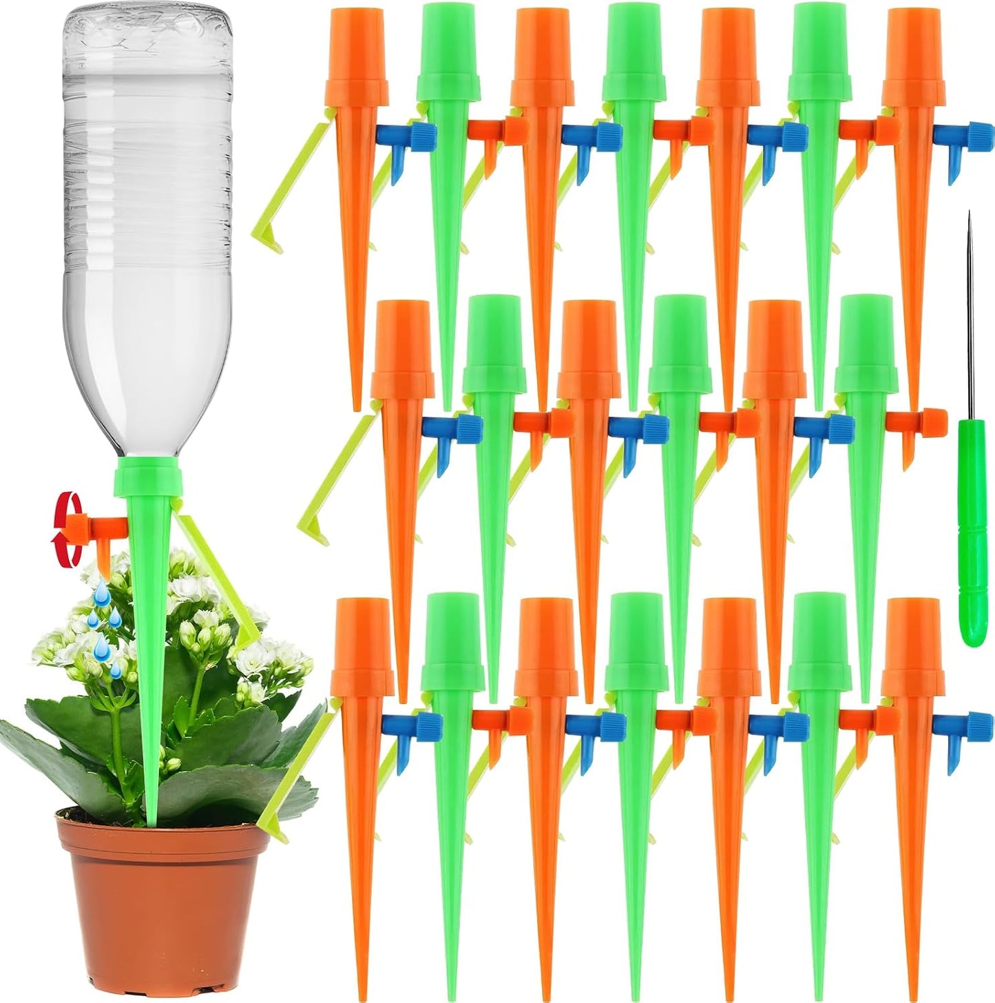 Kit d'arrosage goutte à goutte — réglable, 21 pièces