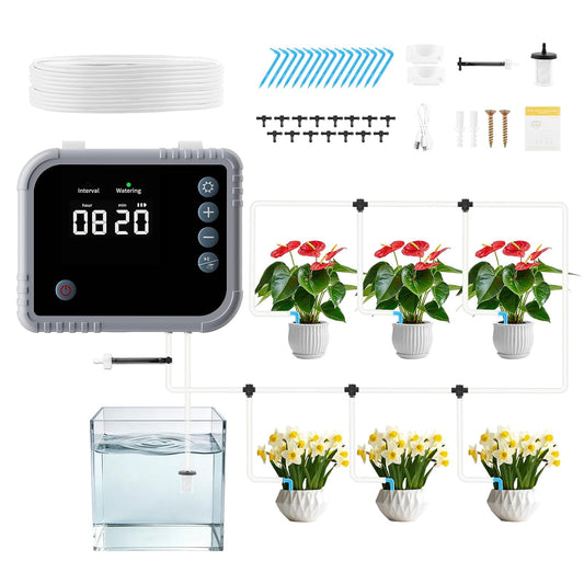 Kit d'arrosage goutte à goutte: rechargeable, 2200 mAh, 350 Modes