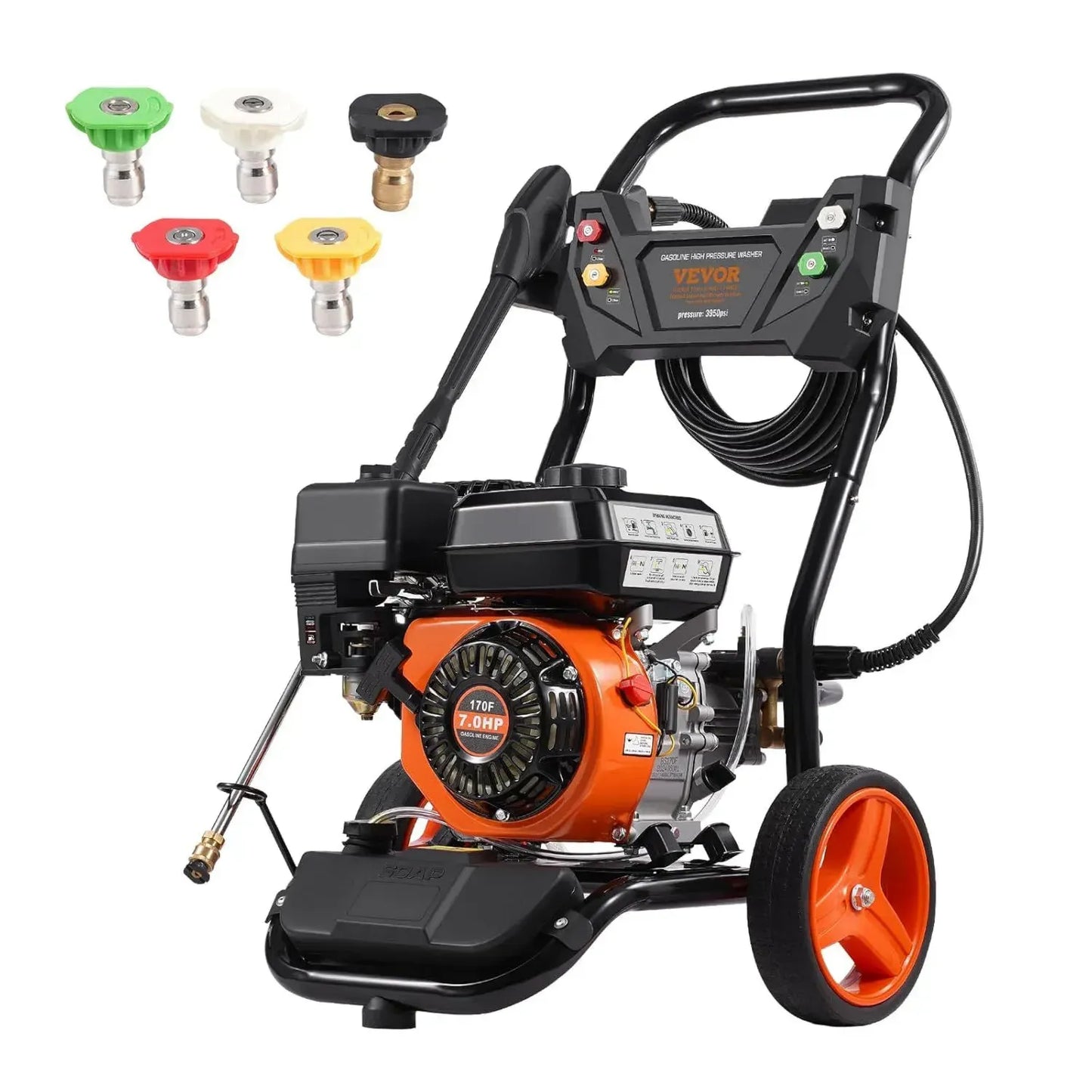 Nettoyeur haute pression VEVOR 3950 PSI à essence avec accessoires complets