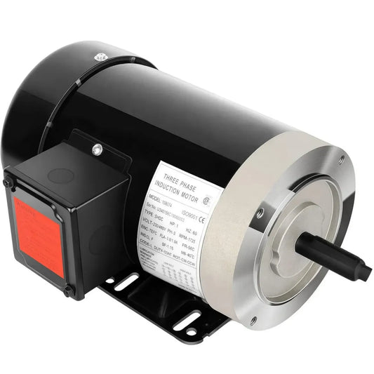 Cuilvu Moteur Électrique 1HP 1725 RPM, Cadre 56C, Arbre 5/8 Pouces, Compresseur d'Air, 60 Hz, 230/460 V