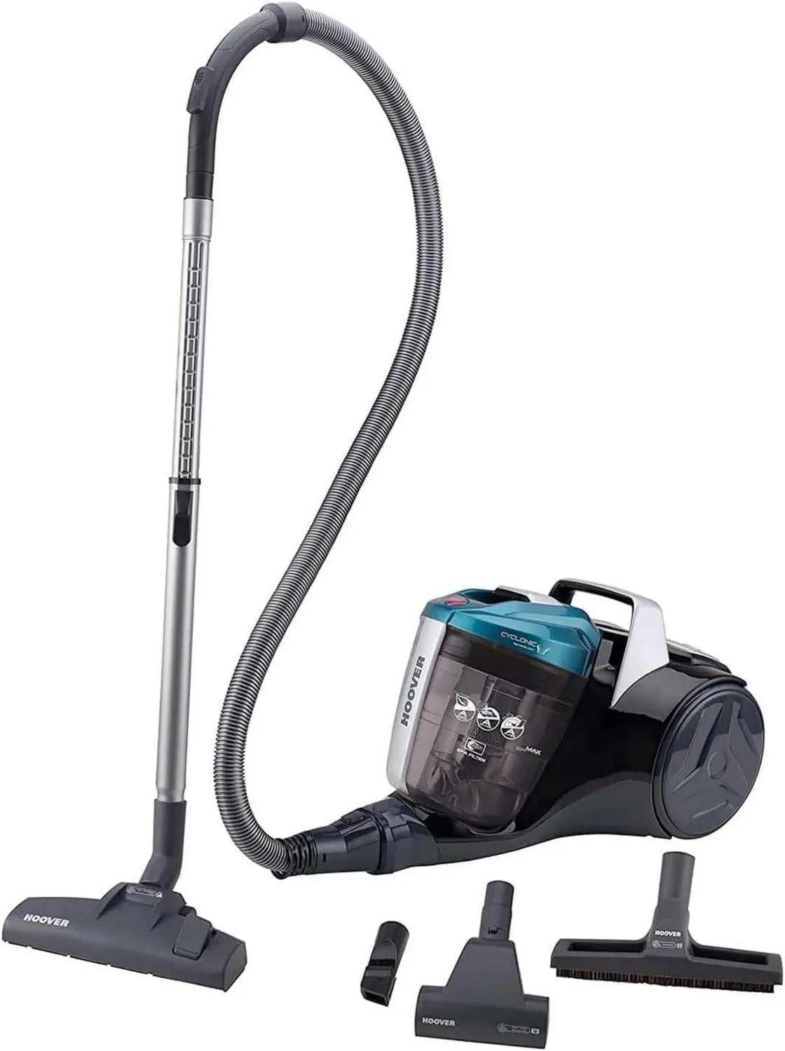 Aspirateur Sans Sac Hoover BR71, Technologie Cyclonique Efficace, Capacité de 2,3L, 700W, Noir Émeraude